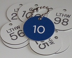 Traffolyte Valve Tags (Pack of 10) - Incl FREE TEXT Engraving